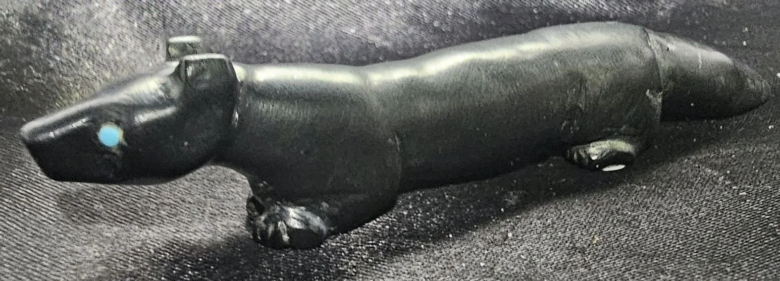 JW's Chinese Imperial Marble Weasel with Kingman Turquoise eyes