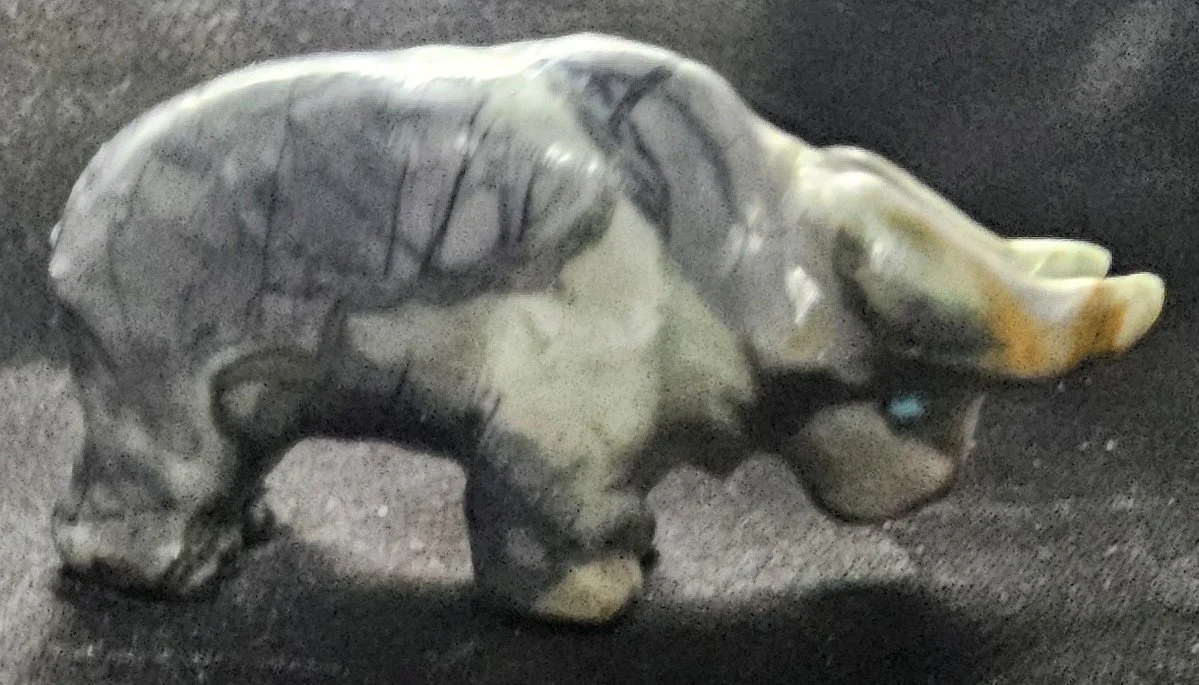 JW's Picasso Marble Bull with Kingman Turquoise eyes