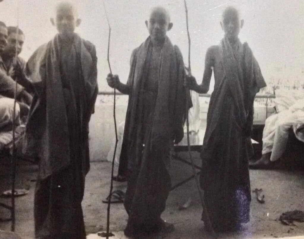 My father at his thread ceremony, on the right