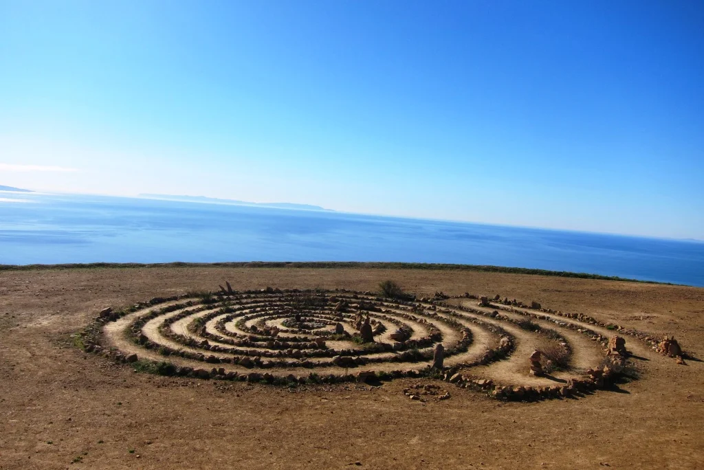 The Topanga Canyon labyrinth is in the shape of a spiral