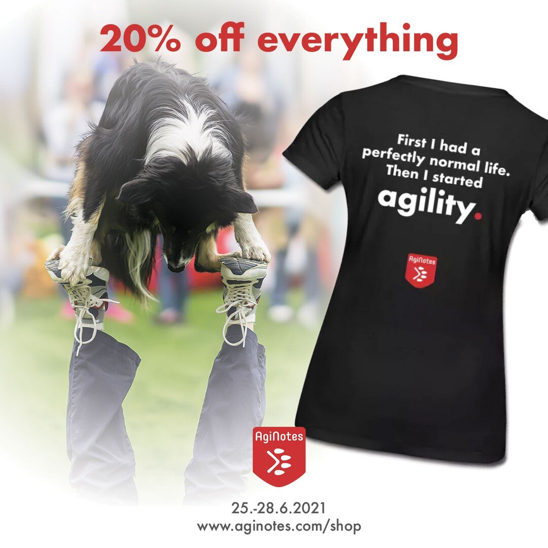The coolest dog agility designs with a cool offer! 20% off everything. Get yours, you know you are worth it 🥰

✅ Check all the products and designs in www.aginotes.com/shop
✅ Choose your favorites
✅ Get them with a great discount!

www.aginotes.com/