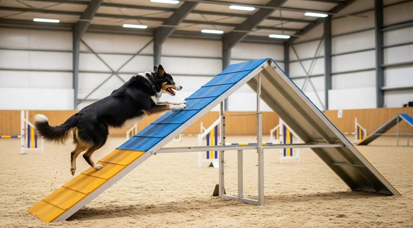 Mastering A-frame contact zones in dog agility