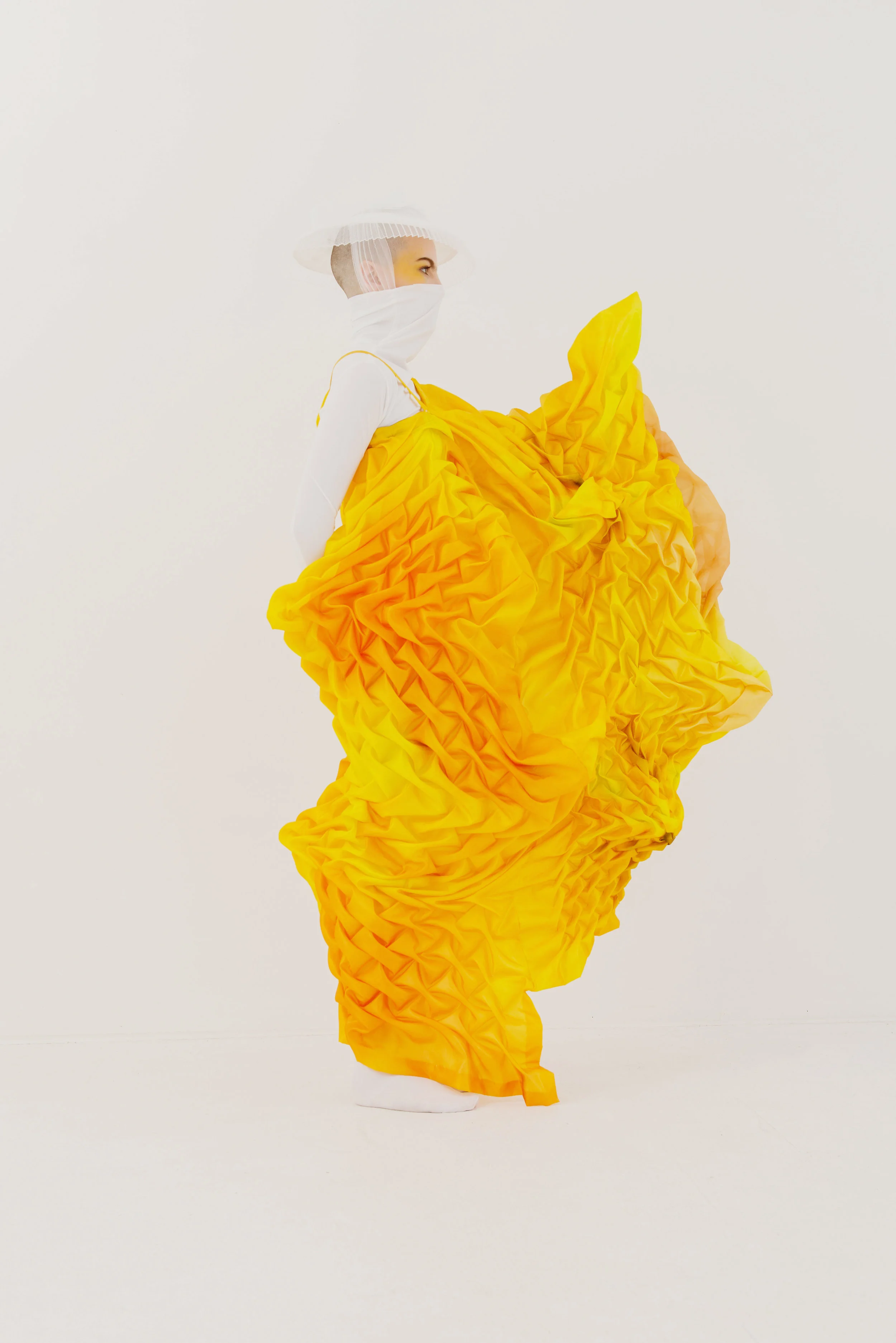 'after-print' is a trilogy of body works that explore nature from the sight perspective of bees as an effort to raise awareness to colony collapse disorder (CCD), a phenomenon that has drastically impacted the bee population in North America and Europe. For more details behind this series, head over to Work Chronology .