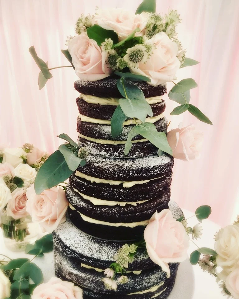 Naked Chocolate Wedding Cake
