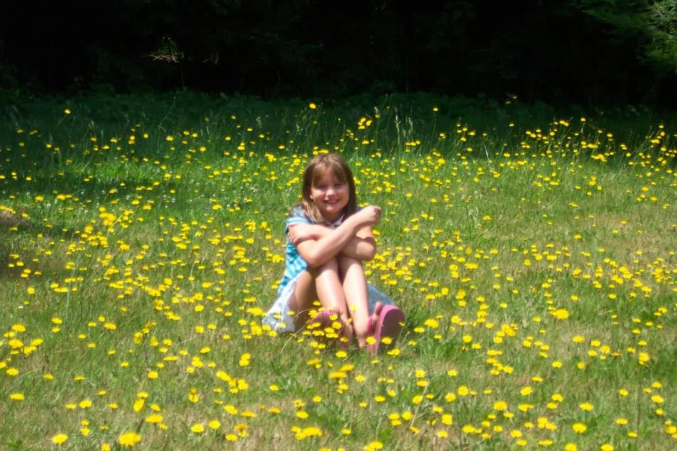 Christi in a California meadow