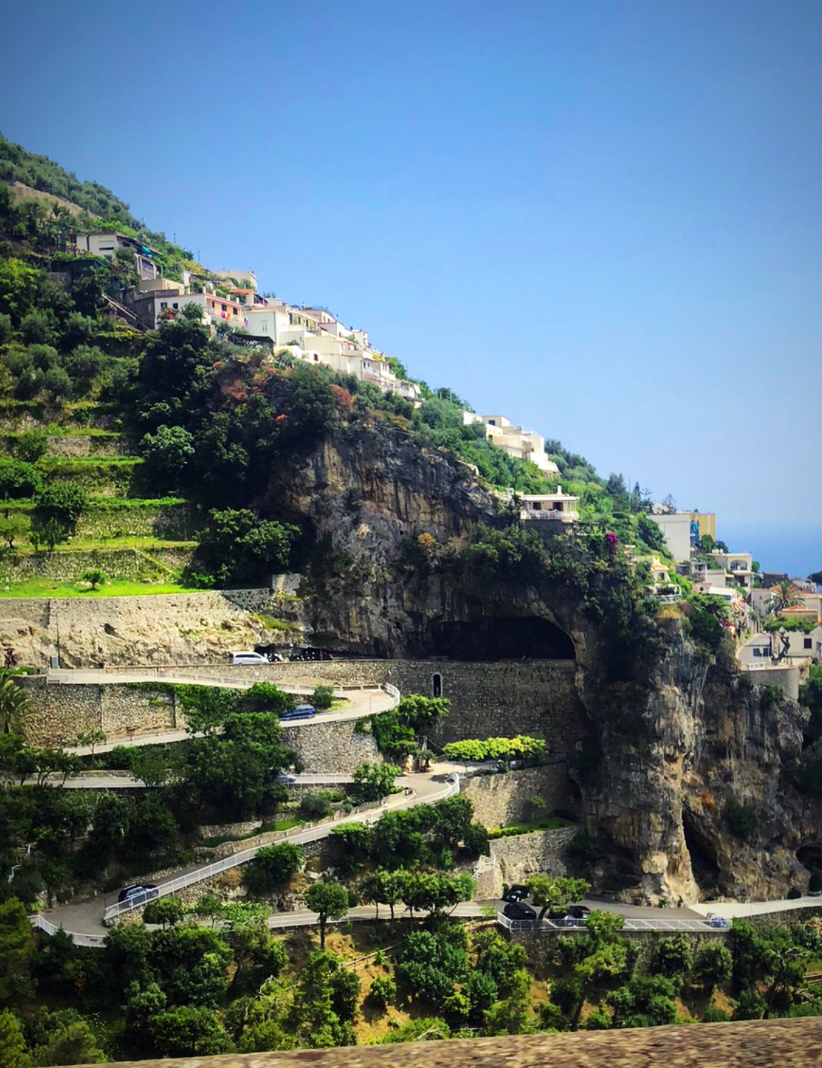 A typical road on the Amalfi Coast - minus traffic