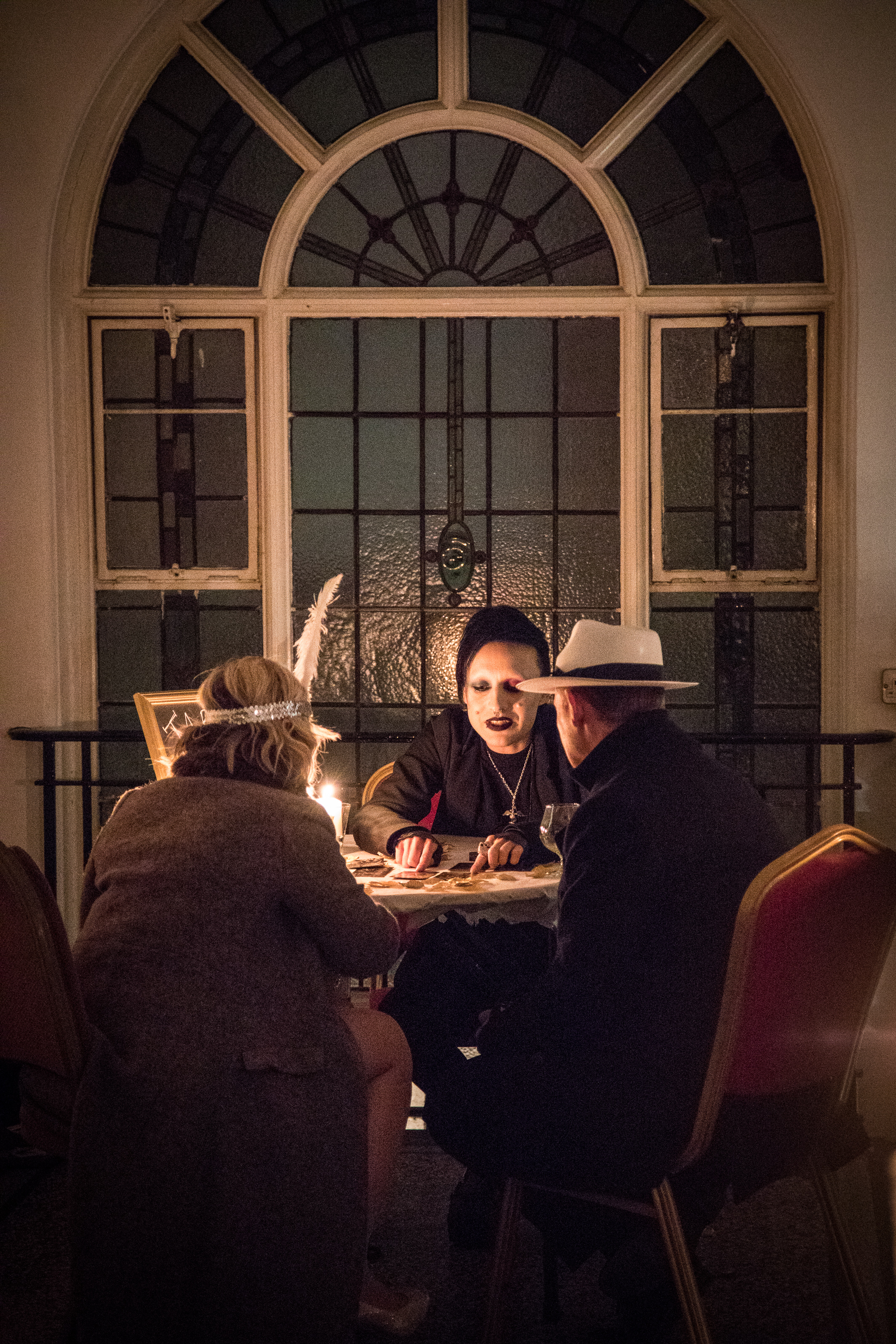 Lucius offering tarot readings