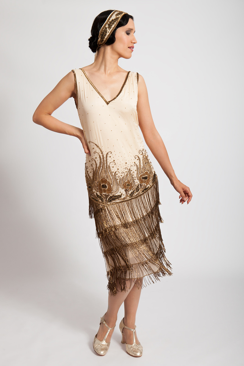 1920s feather dress