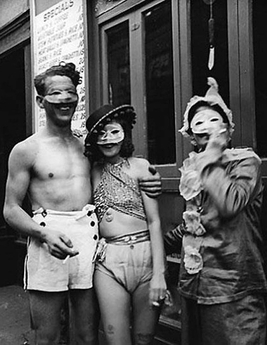 1937 revellers, snapped by Eudora Welty