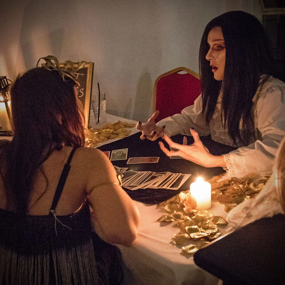 Lucius consults the cards