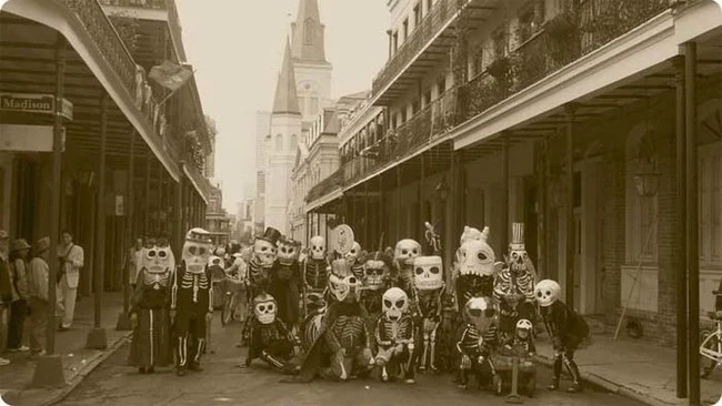 Some Mardi Gras costumes from the 1920s were actually rather creepy