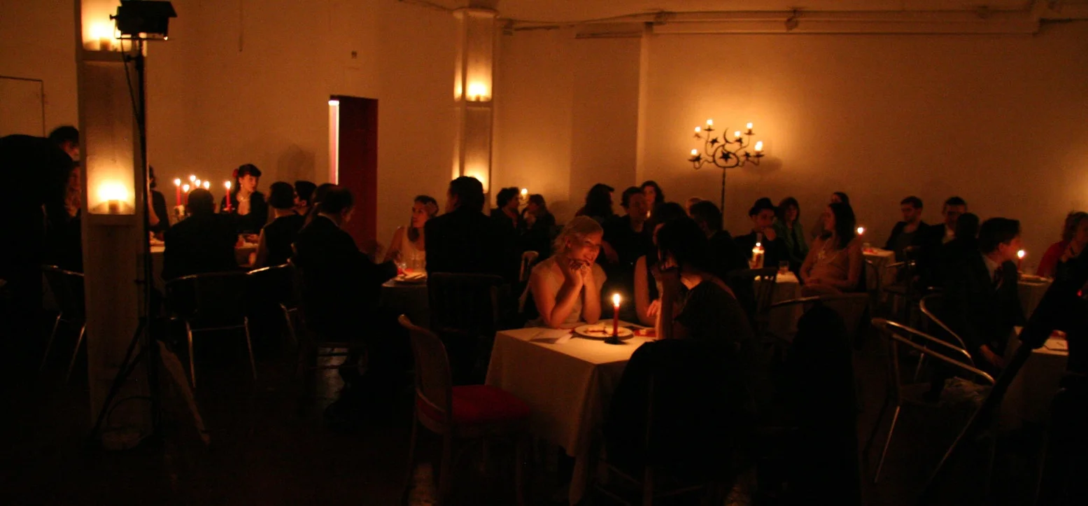 The first time we lit the candles and turned off the lights…