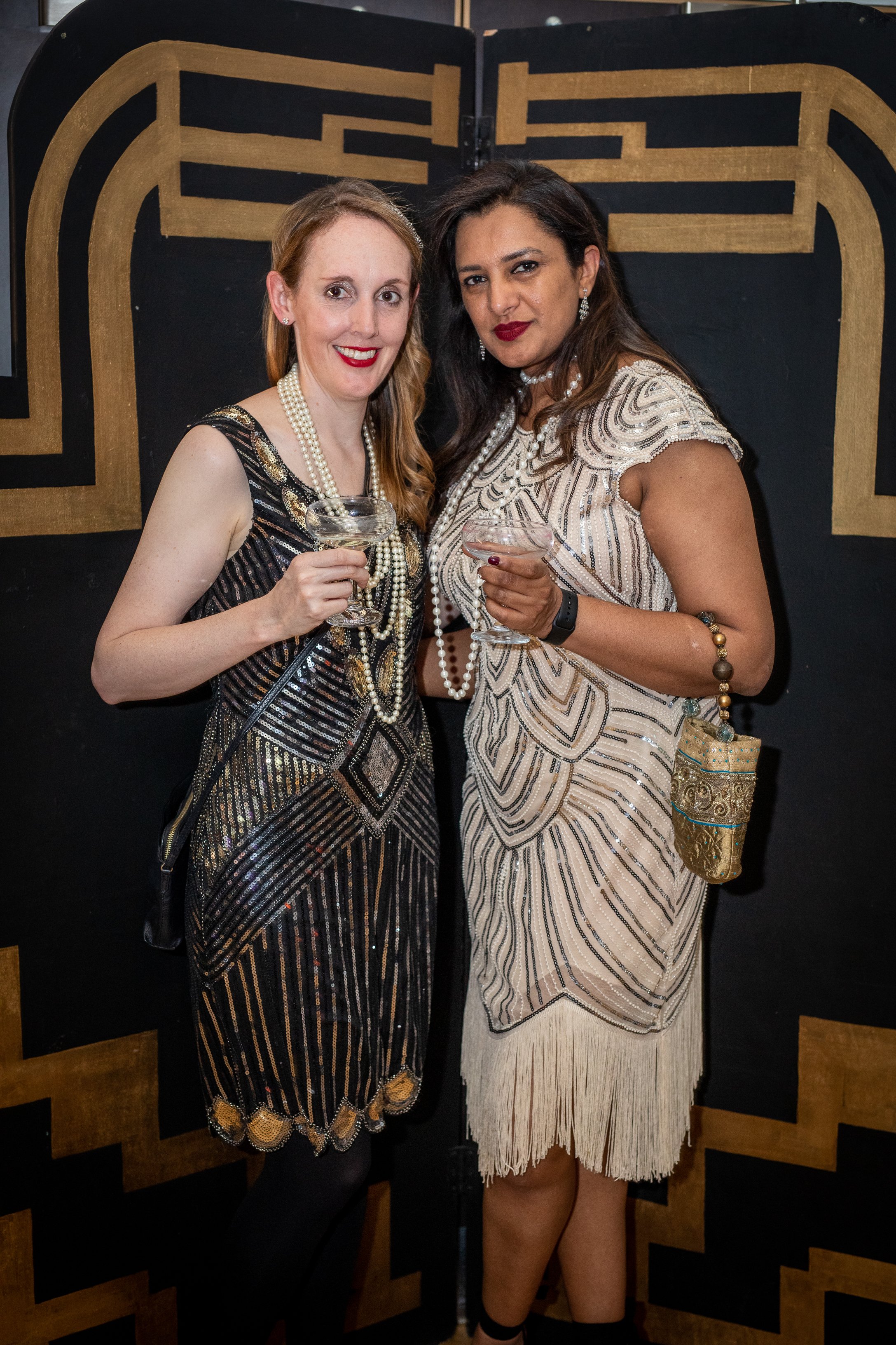 Guests in flapper dresses