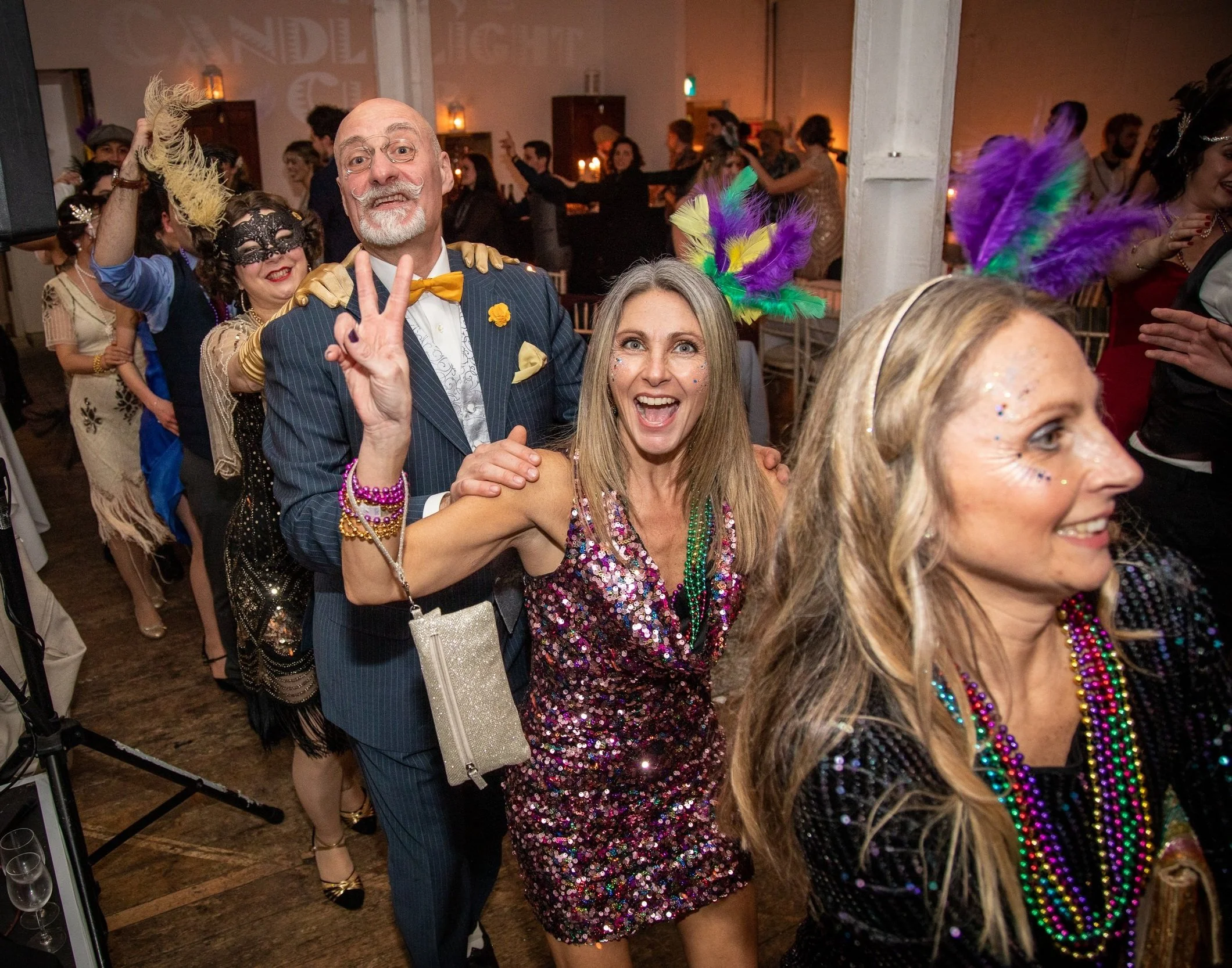 Mardi Gras party at he Candlelight Club