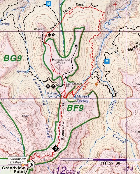 A tough lesson in topography, we quickly realized that short trek to Miner’s Springs was in fact a 500 ft sheer drop.