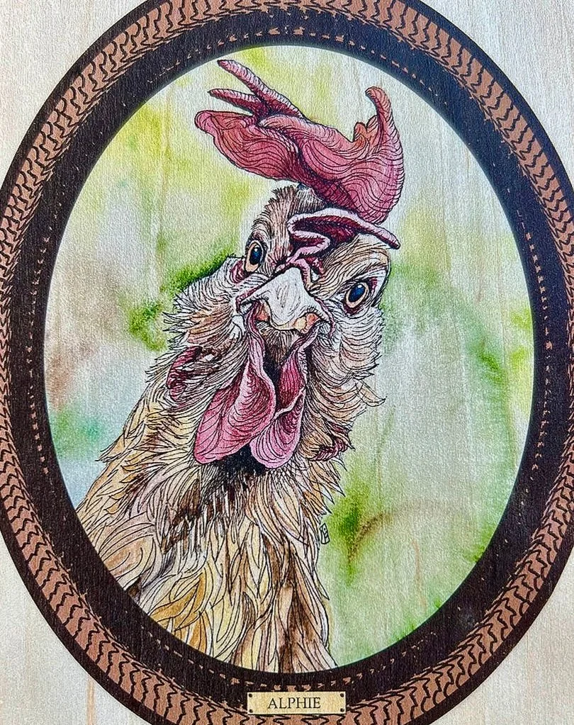 Alphie Wooden Postcard