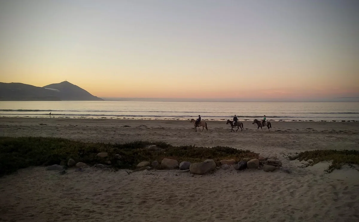 Sunset views on the beach south of Ensenada