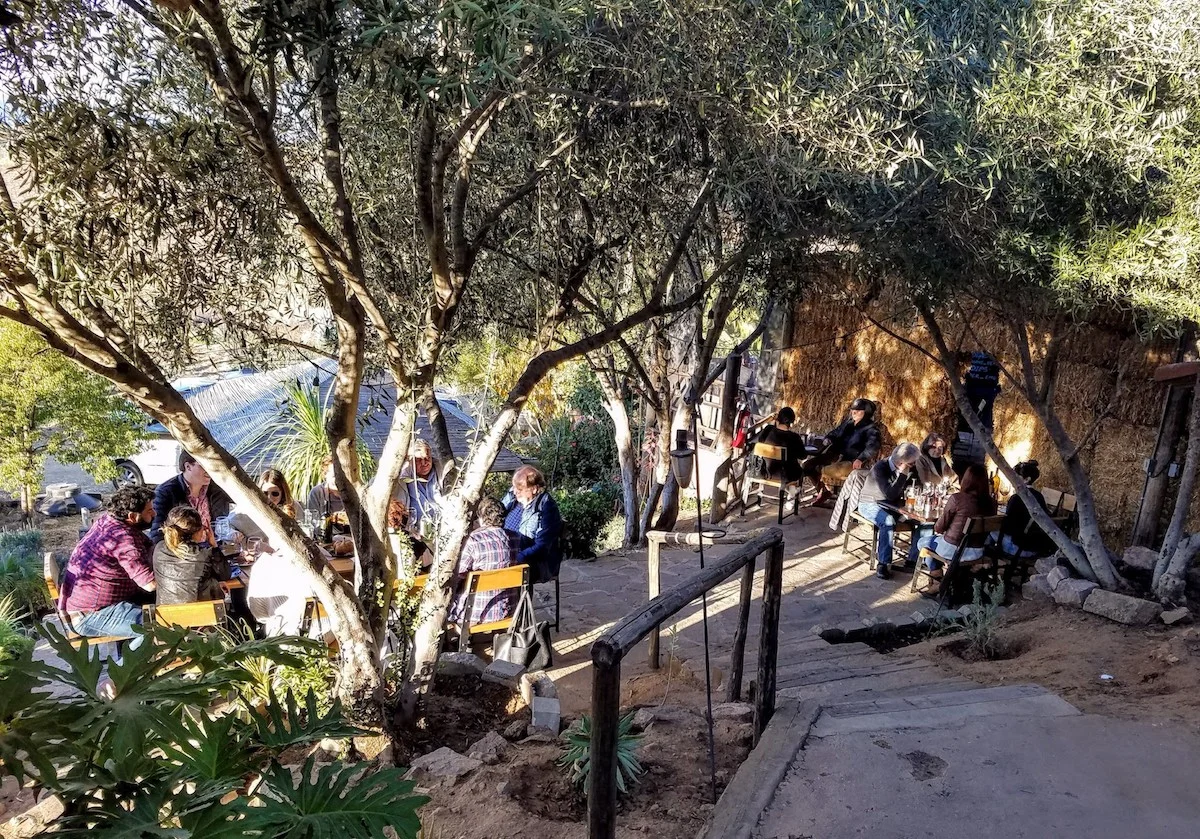 Outdoor dining at Malva