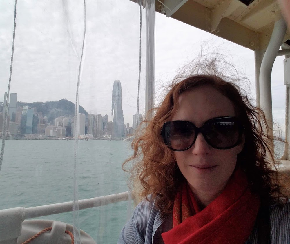 Beautiful view and ratty, wind-swept hair