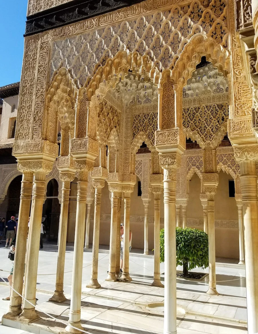 A carved archway at the Nasrid Palaces