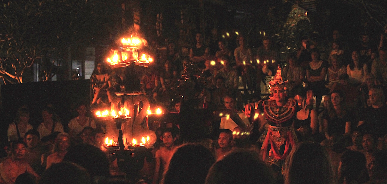 Kecak dancers perform a story from the Ramayana in Ubud