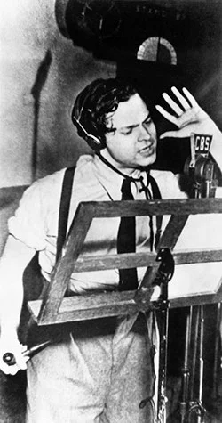 Orson Welles records H.G. Wells War of the Worlds at CBS. A small town would never the same again.