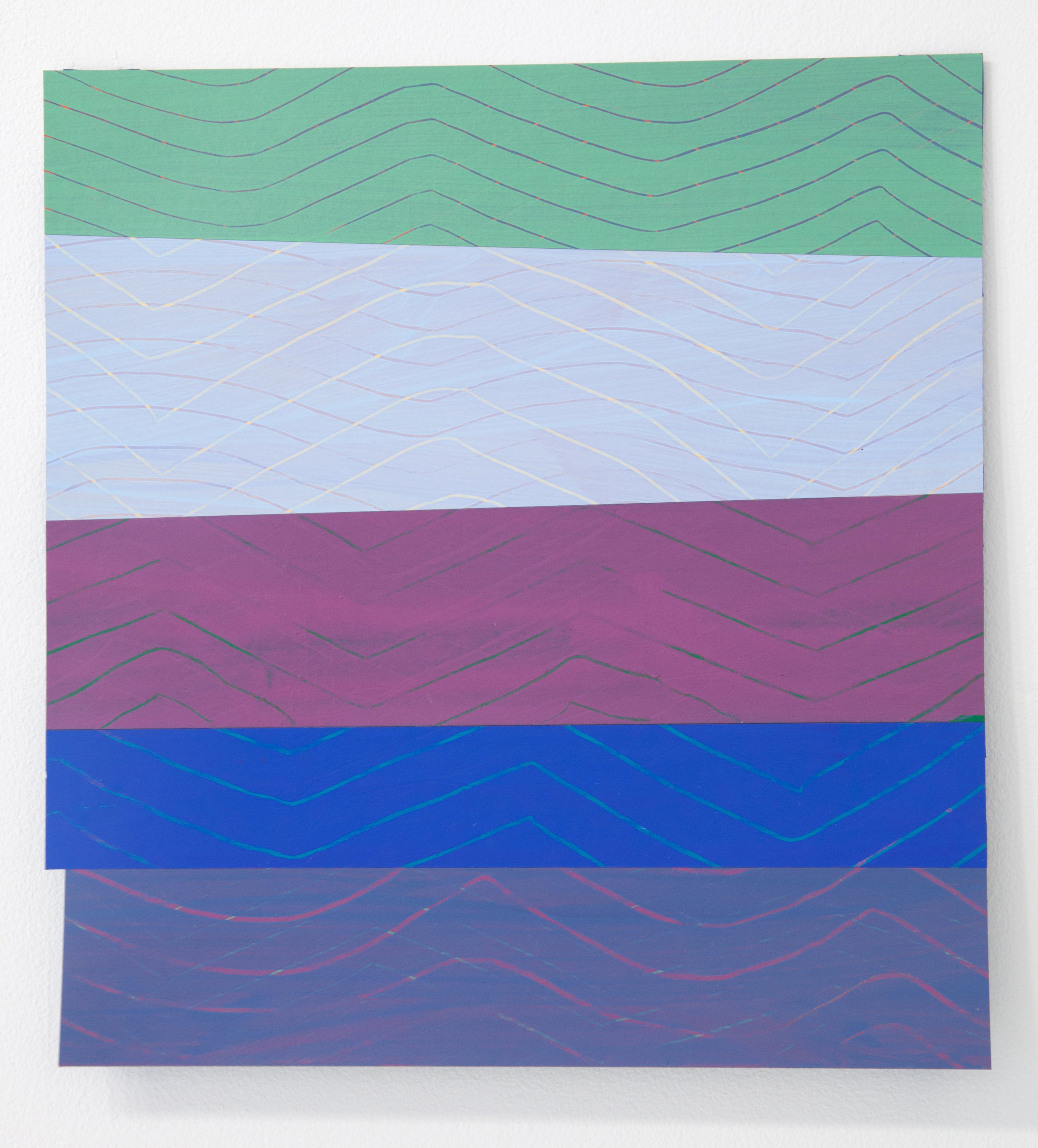 Stacks from the Lost Sea (for Jack Whitten) 6 , 2018 Paint on paper Approx. 22 x 18 inches