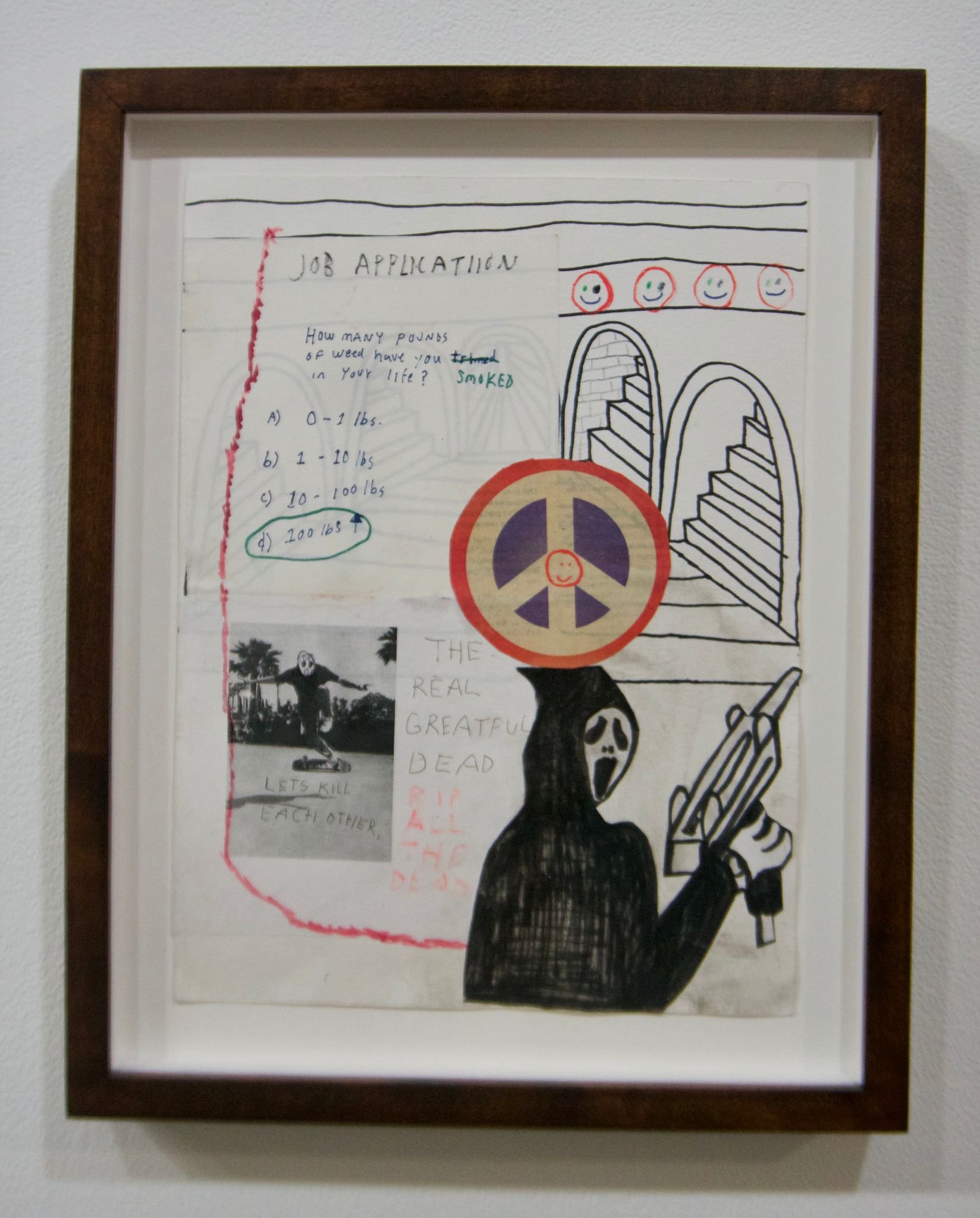  Joe Roberts  Job Application , 2010 Mixed media on paper 