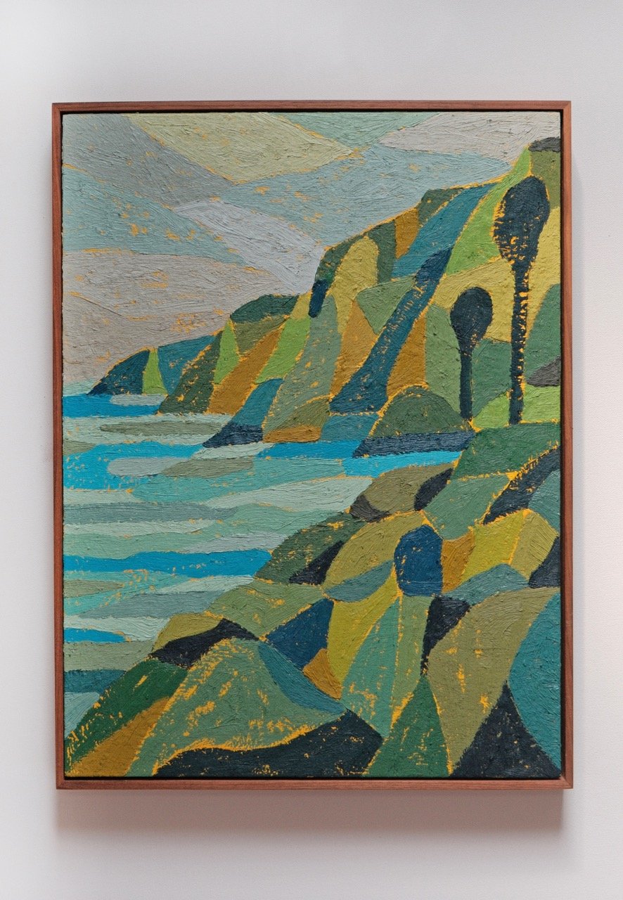  Abel Macias  Little Point Dume , 2024 Oil on canvas with wood frame 20 x 16 inches 