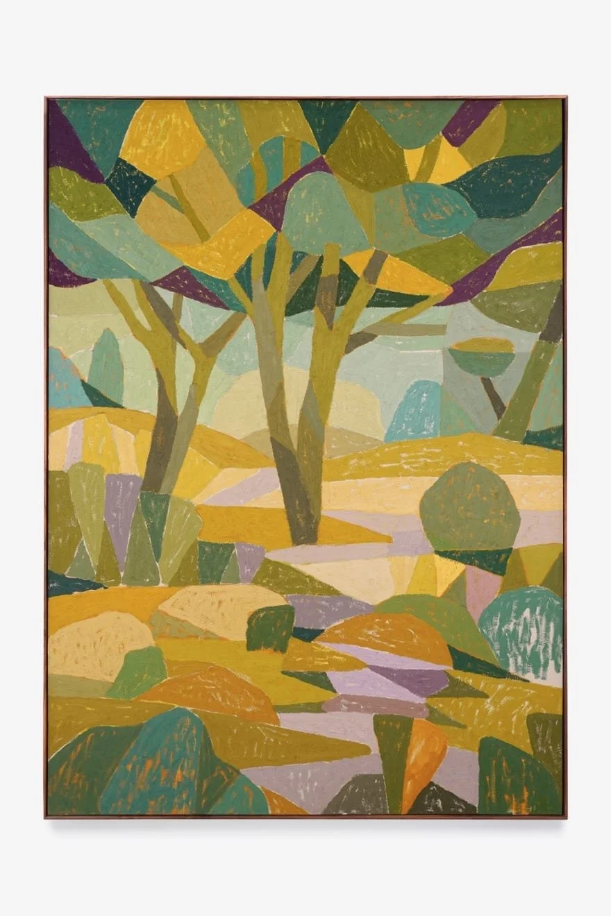  Abel Macias  Sonoma Hues , 2024 Oil on Canvas in a Walnut frame 64 1/2 x 47 x 2 inches 