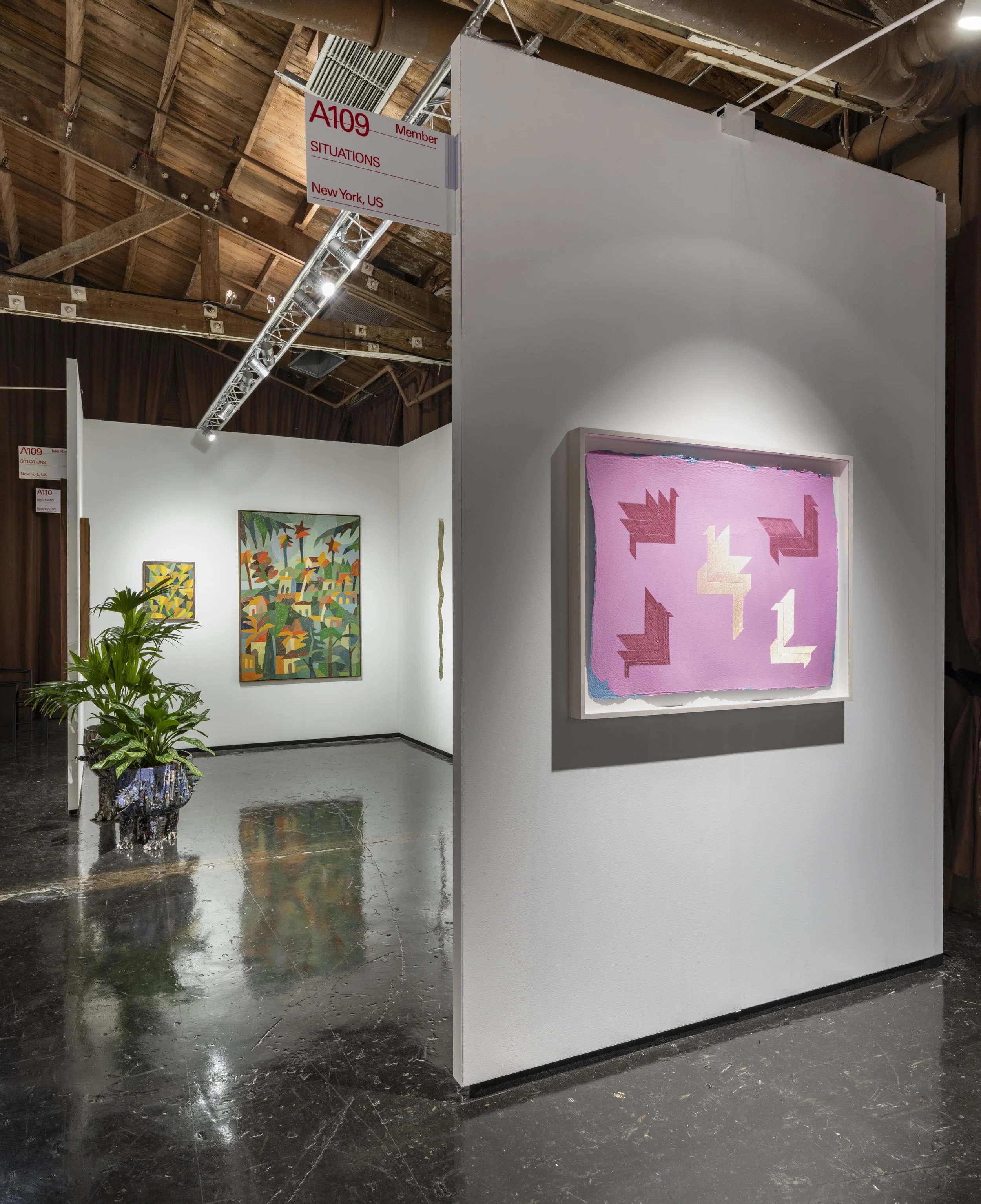  Installation view, Situations at NADA Miami, Booth A109, December 2-6, 2025. Photo: Adam Reich. 