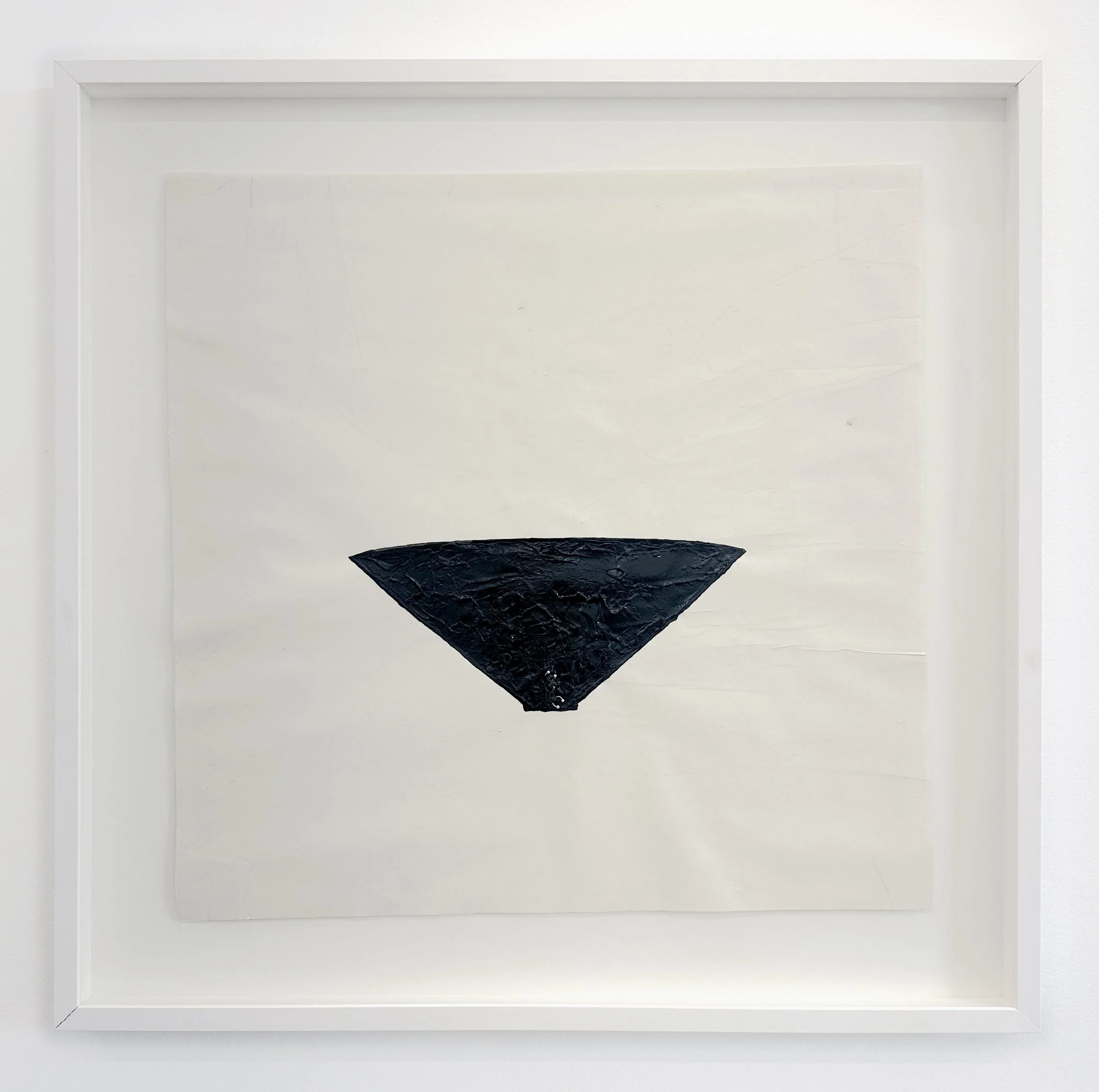  Ellen Jong  Untitled (Song) , 2025 Handmade ink and piercing jewelry on paper 32 x 32 inches framed 