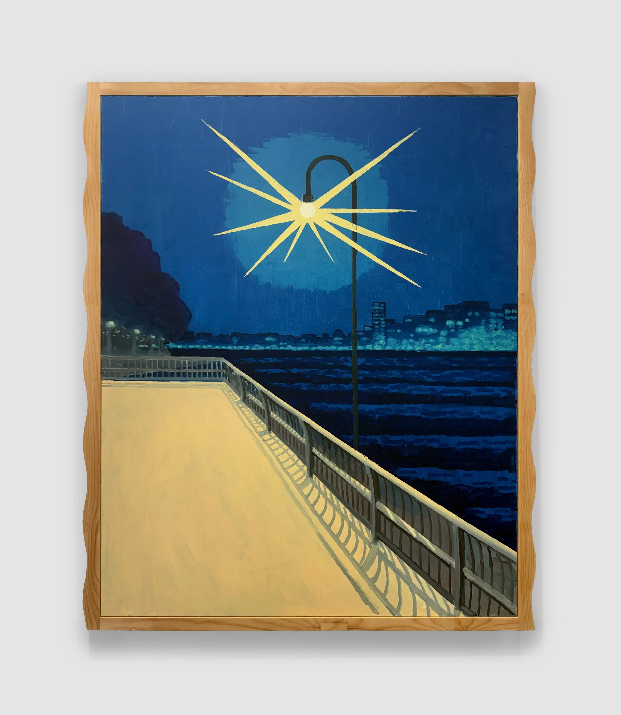  Masamitsu Shigeta, Riverside light, 2026, Oil on canvas with wood frame, 63 x 51.5 in 