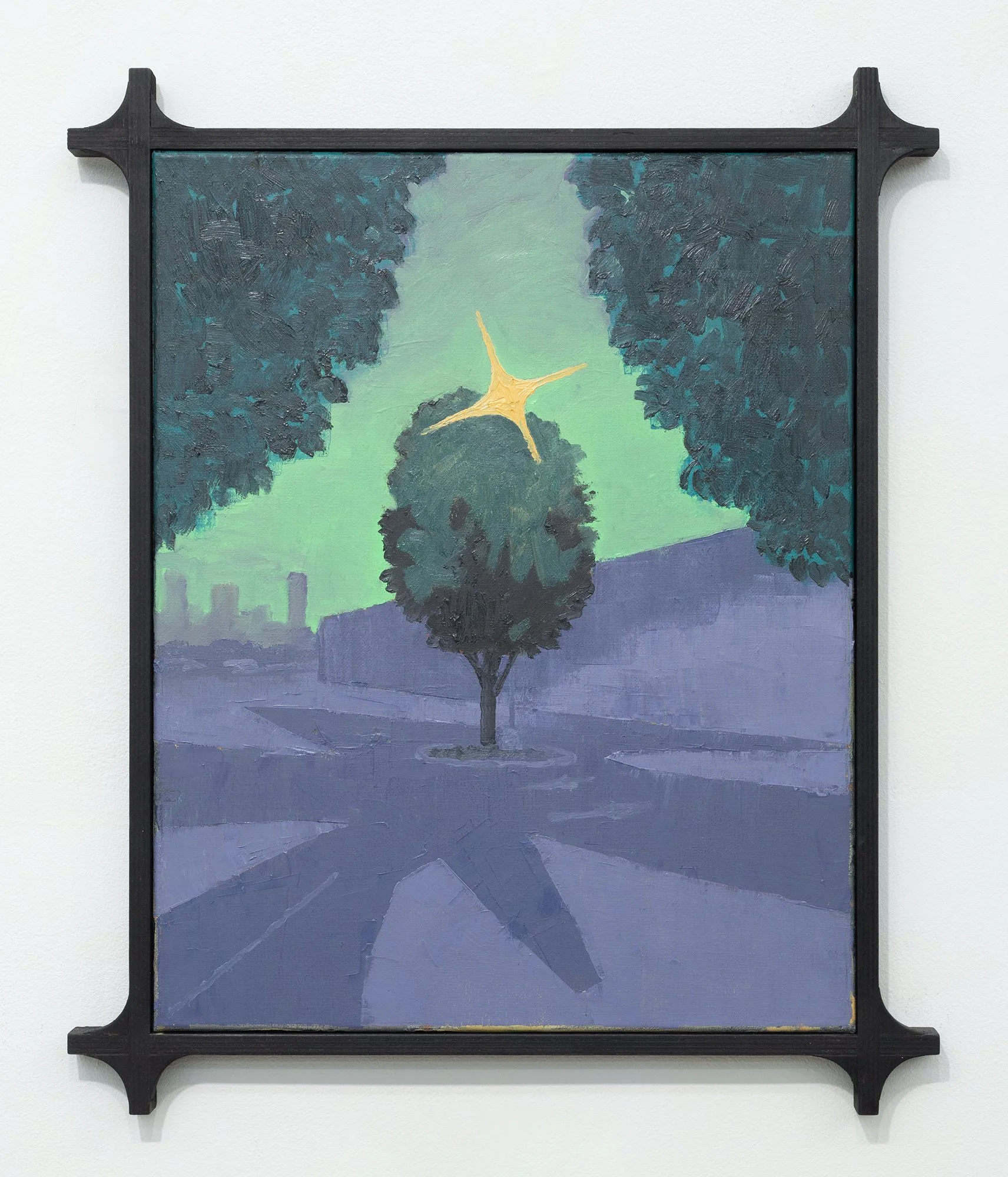  Masamitsu Shigeta  A star in a parking lot , 2026 Oil on canvas with wood frame 24 x 20 inches 