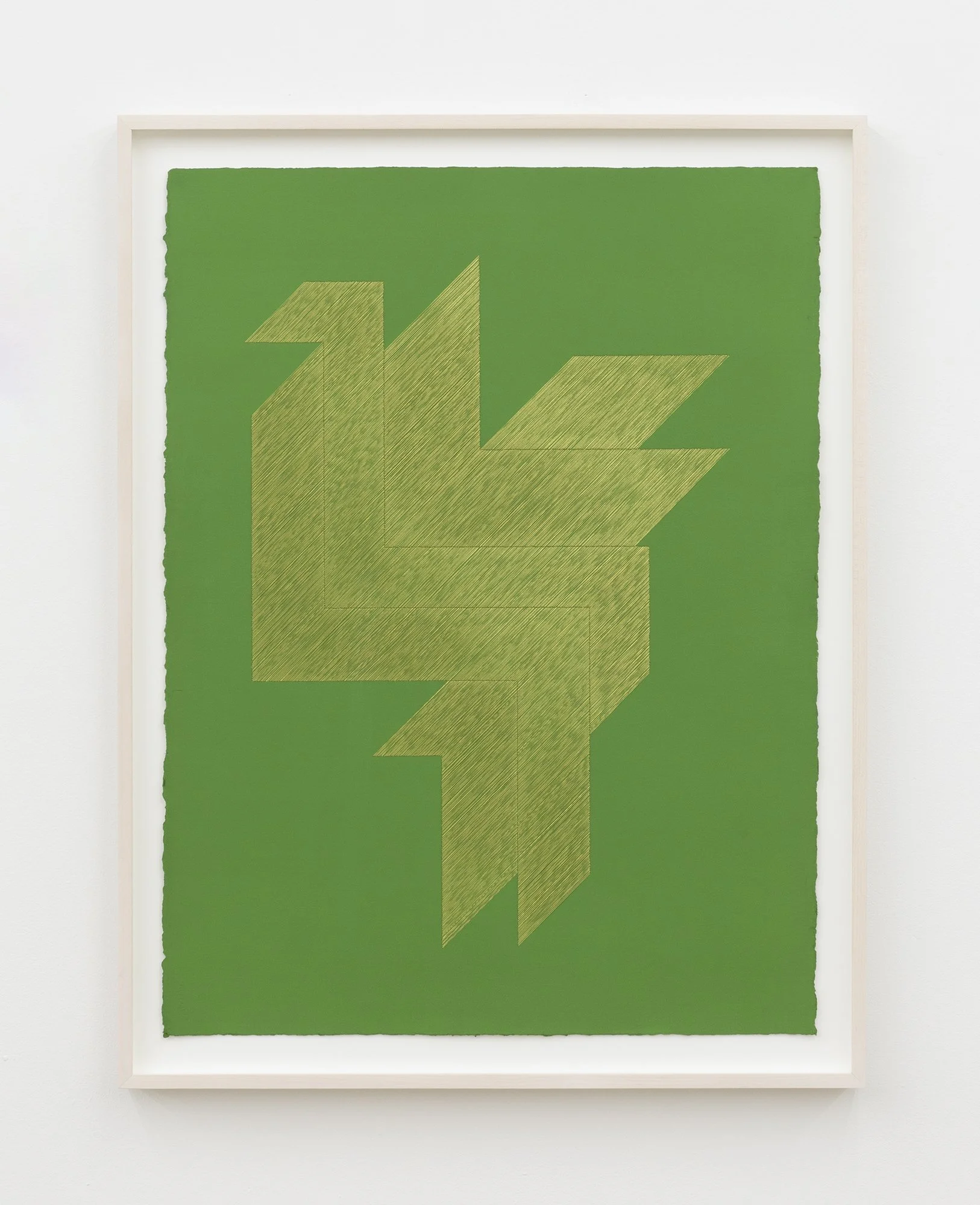  Abdolreza Aminlari  Untitled (26.008) , 2026 Gouache and 24 karat gold thread on paper 30 x 22 inches inches paper 33.625 x 25.75 x 1.625 inches framed 