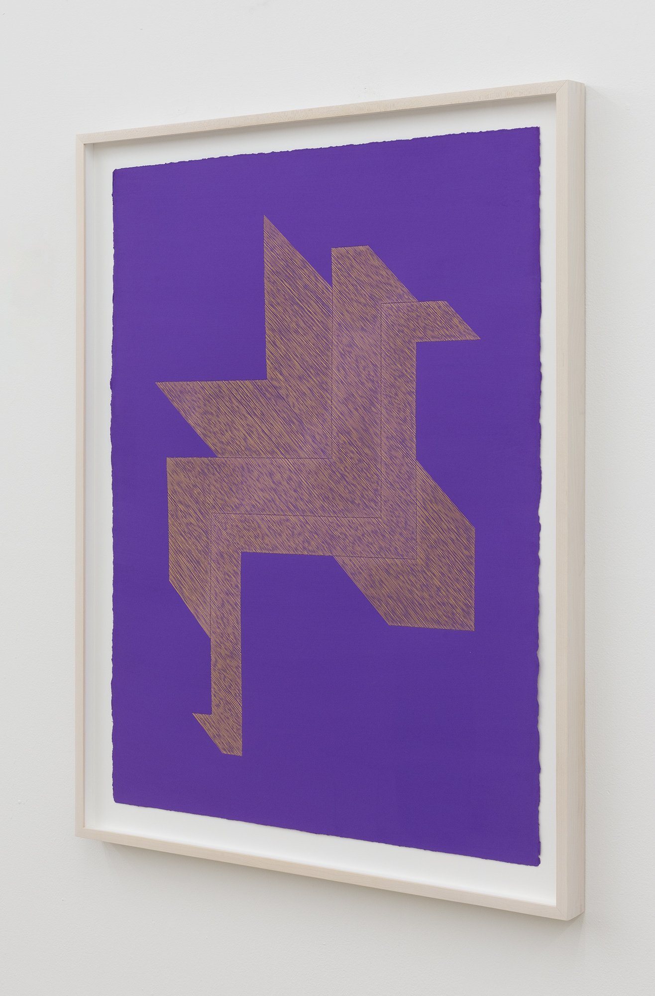  Abdolreza Aminlari  Untitled (26.010) , 2026 Gouache and 24 karat gold thread on paper 30 x 22 inches inches (paper)  33.625 x 25.75 x 1.625 inches framed 