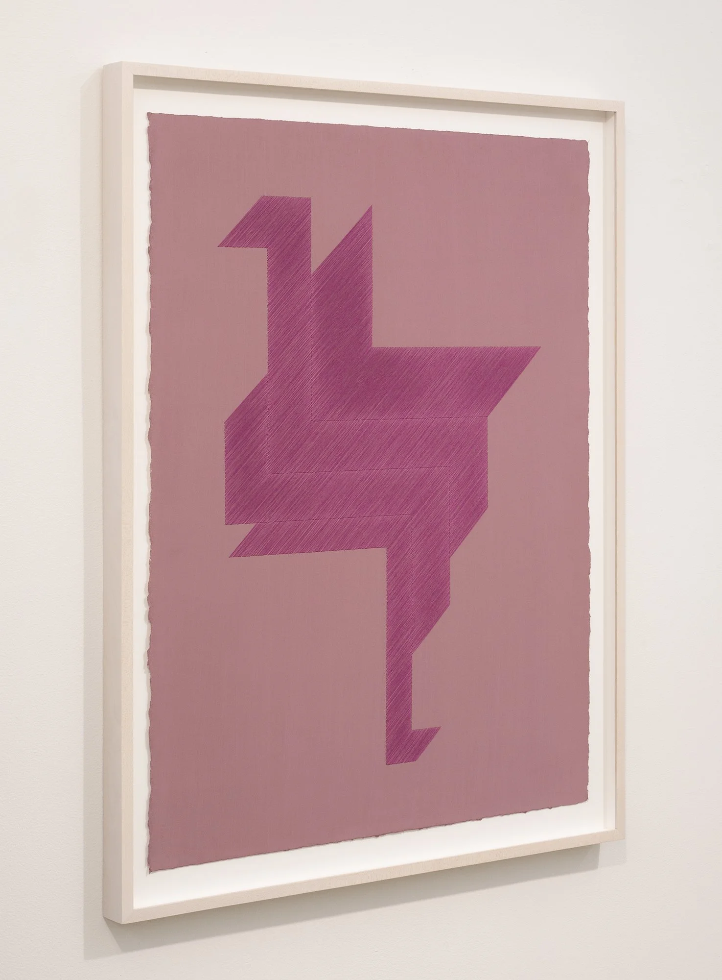  Abdolreza Aminlari  Untitled (25.019) , 2026 Gouache and thread on paper 30 x 22 inches (paper) 33.625 x 25.75 x 1.625 inches framed 