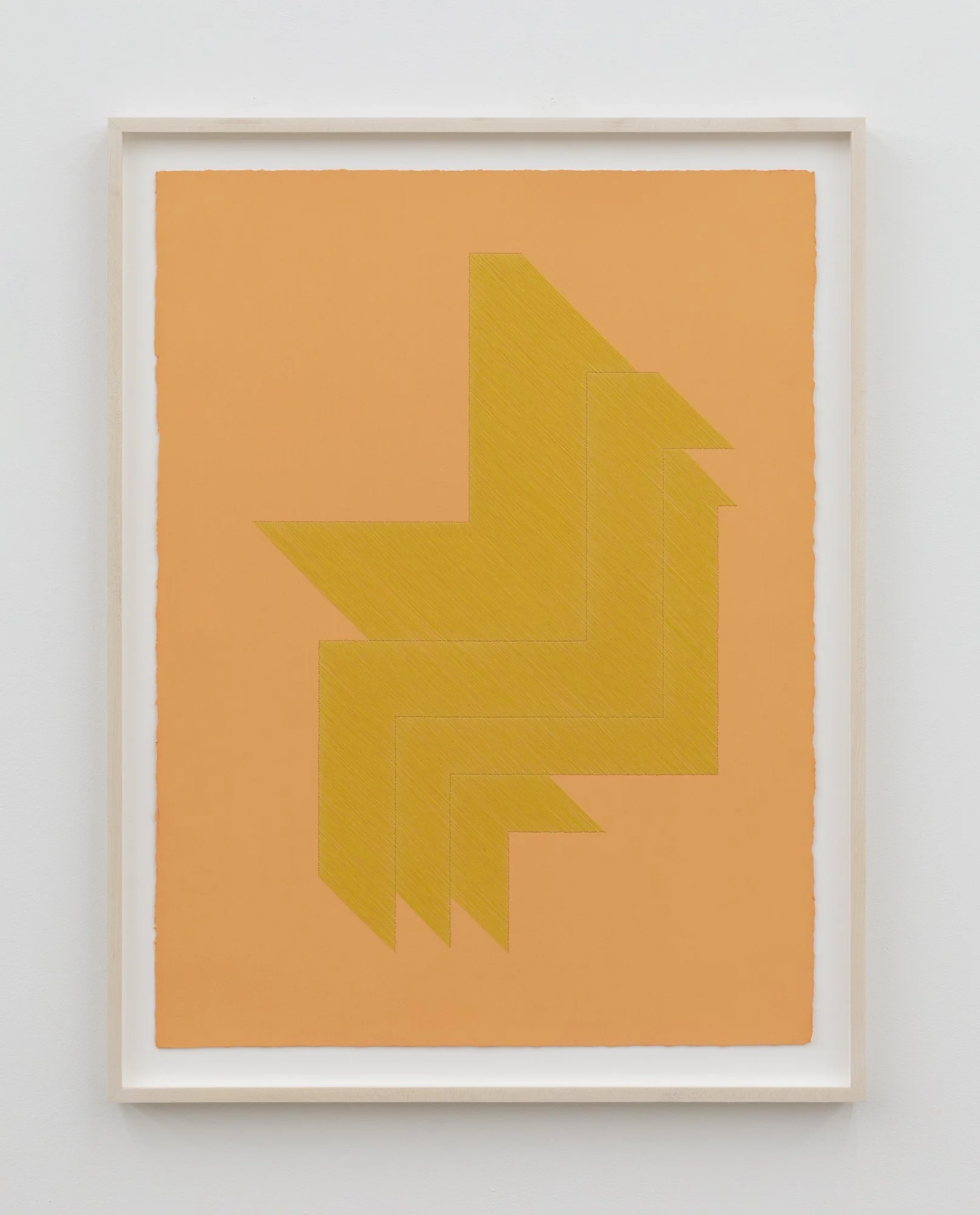  Abdolreza Aminlari  Untitled (26.011) , 2026 Gouache and thread on paper 30 x 22 inches inches (paper)  33.625 x 25.75 x 1.625 inches framed 
