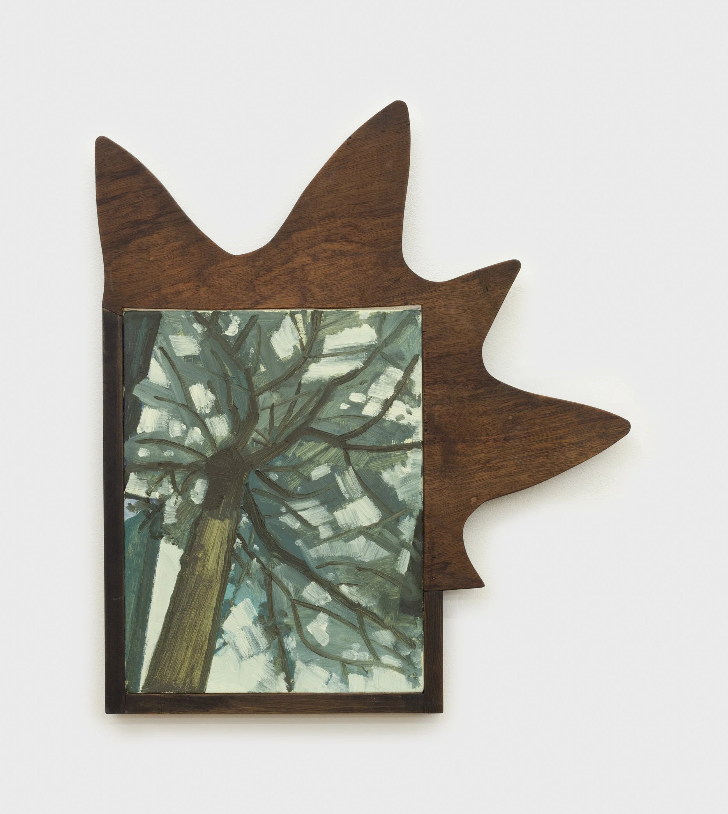  Masamitsu Shigeta  A moving tree , 2026 Oil on canvas with custom frame 22.5 x 19 inches 