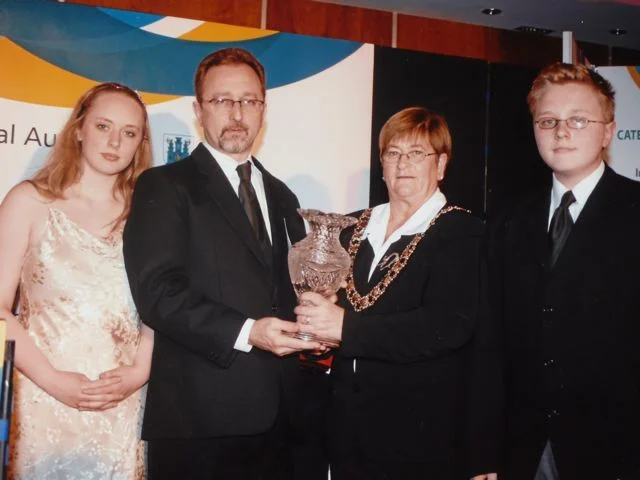 Susie posthumously named Kilkenny Person of the Year, November 2007. Pictured from Left: Áine, Conor and Fergus with Marie Fitzpatrick (Kilkenny Mayor).