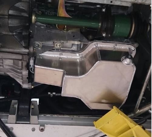 oil pan installed