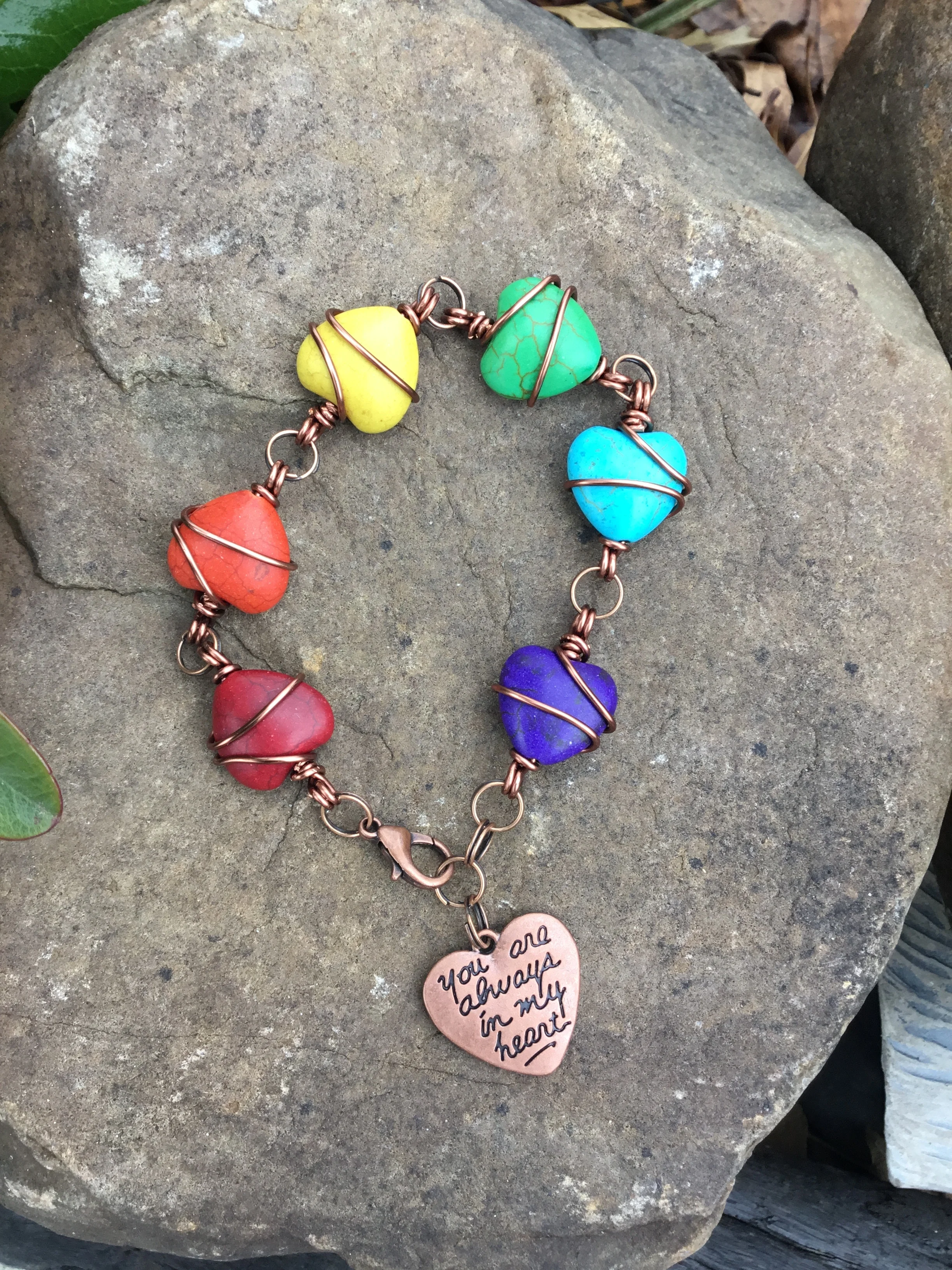 Out of the Blue Signature Bracelet (Multicolor with You're Always In My Heart) charm