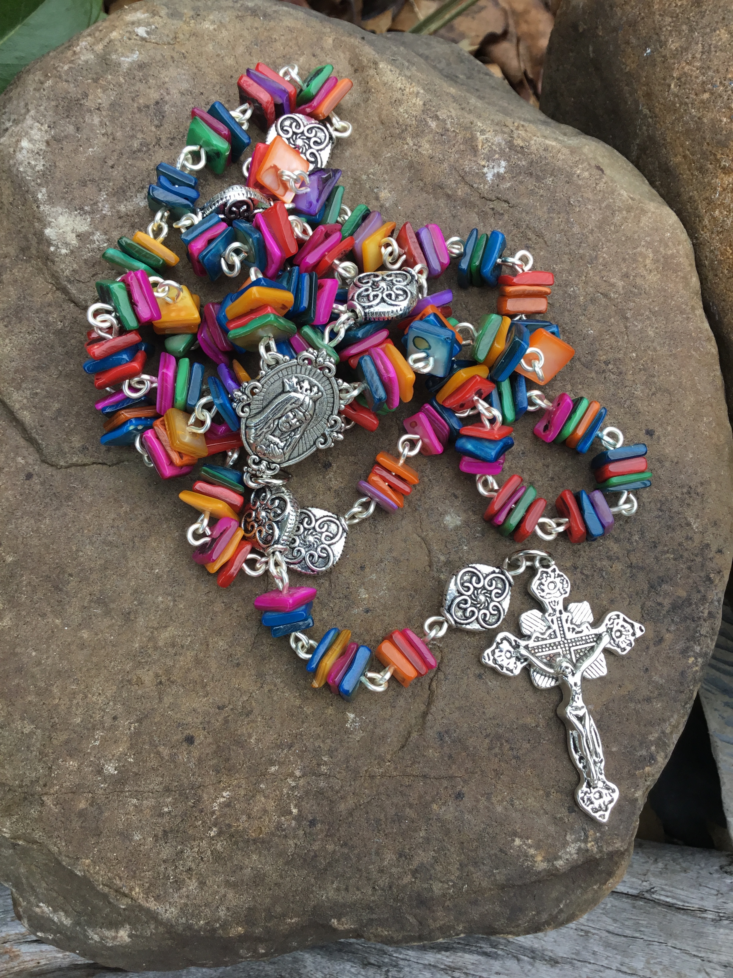 Out of the Blue Mother of Pearl Sea Shell Rosary