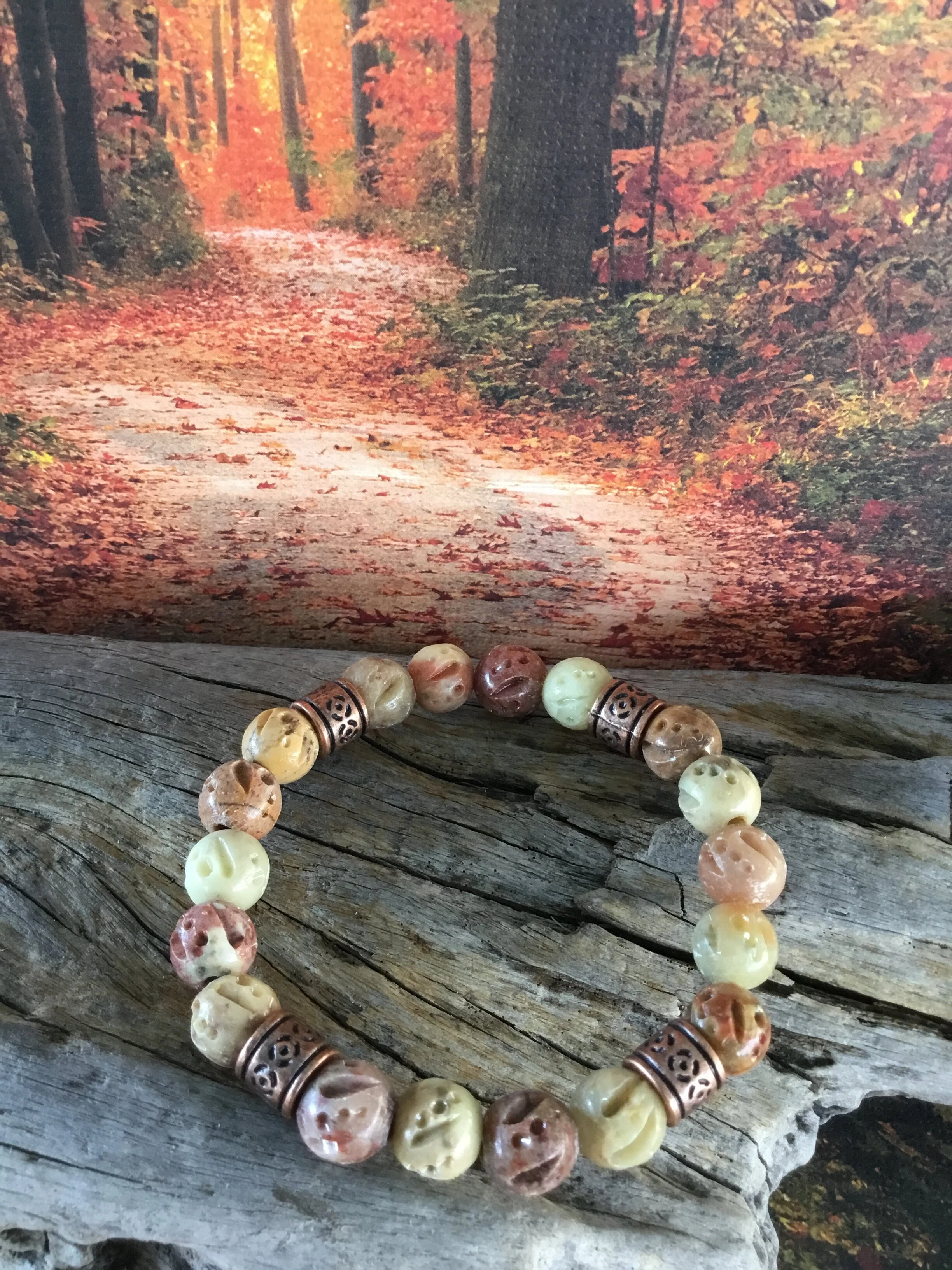 Out of the Blue Bead Works Soap Stone Bracelet  (medium)