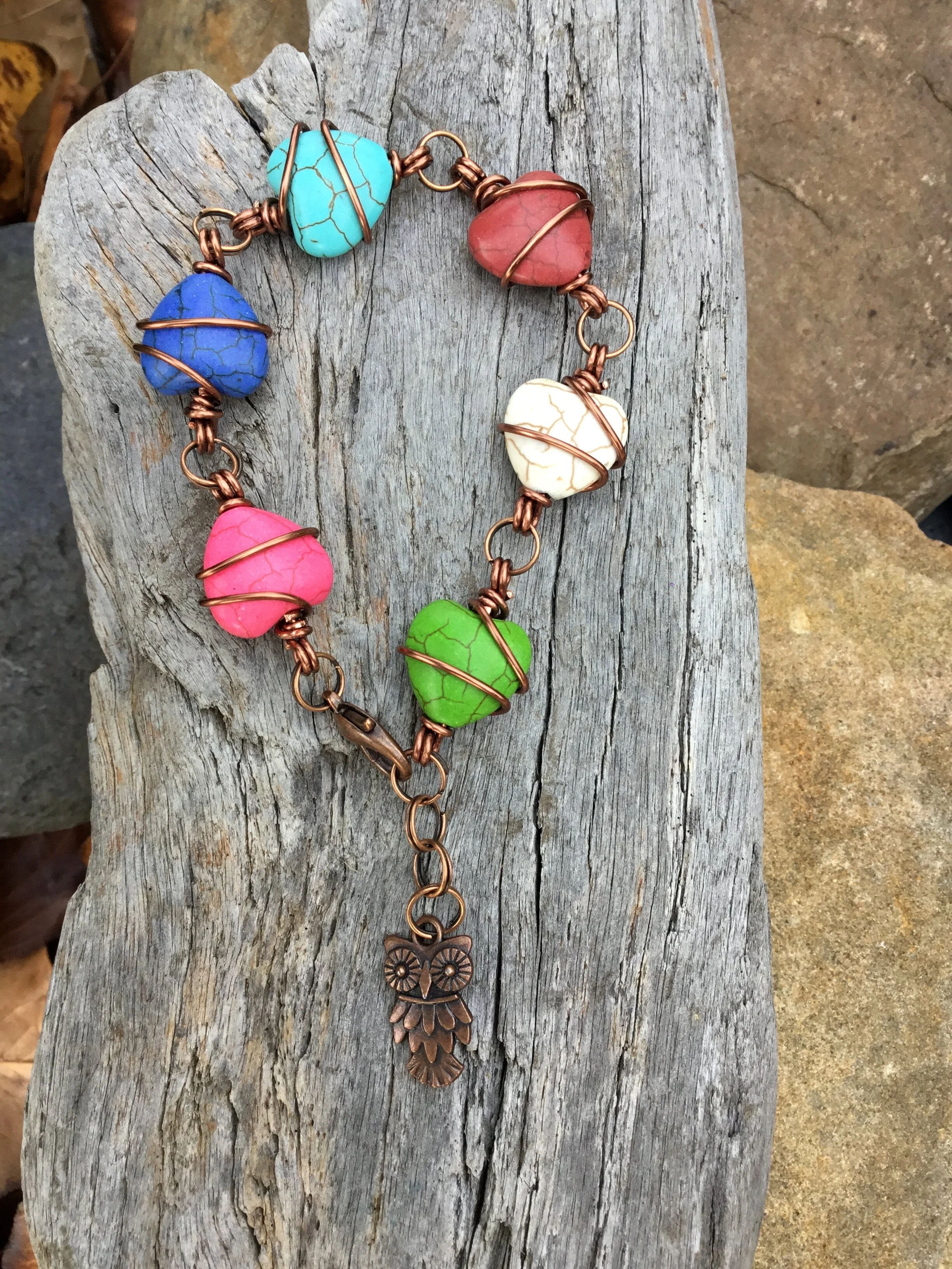 Out of the Blue Signature Bracelet (Multicolor with Owl Charm)