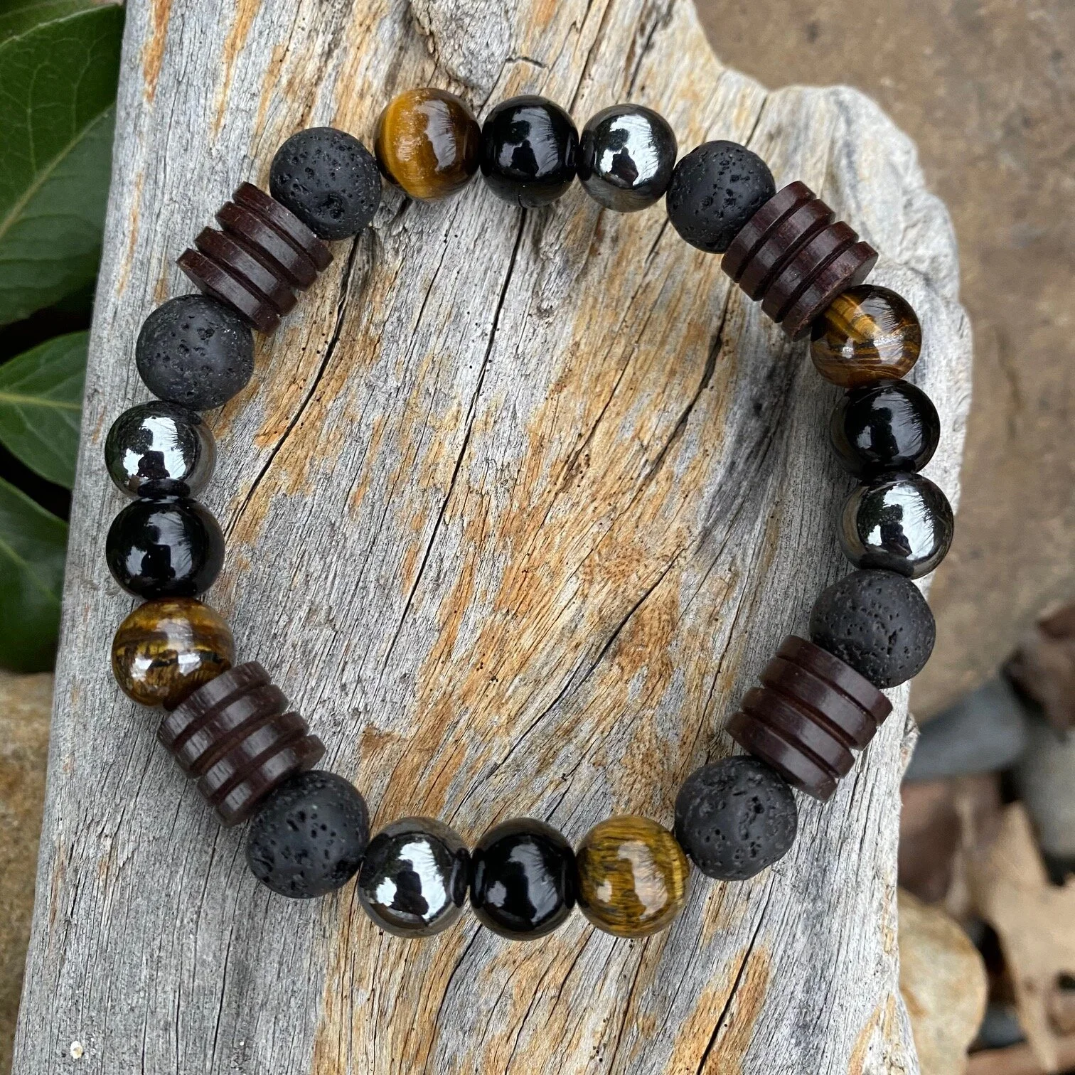 Lava Stone, Hematite, Black Jasper 