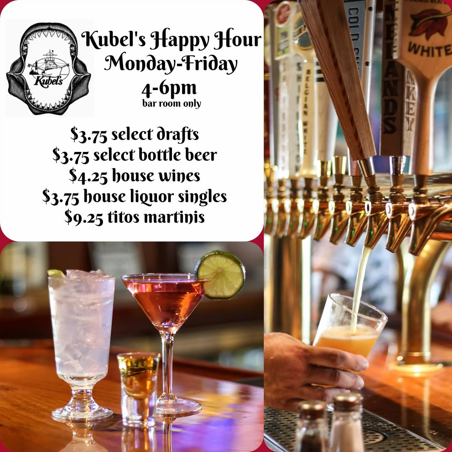 Quick reminder to stop by for happy hour today 😉 we&rsquo;re closed thanksgiving day but open tonight- 
Happy Thanksgiving!🦃