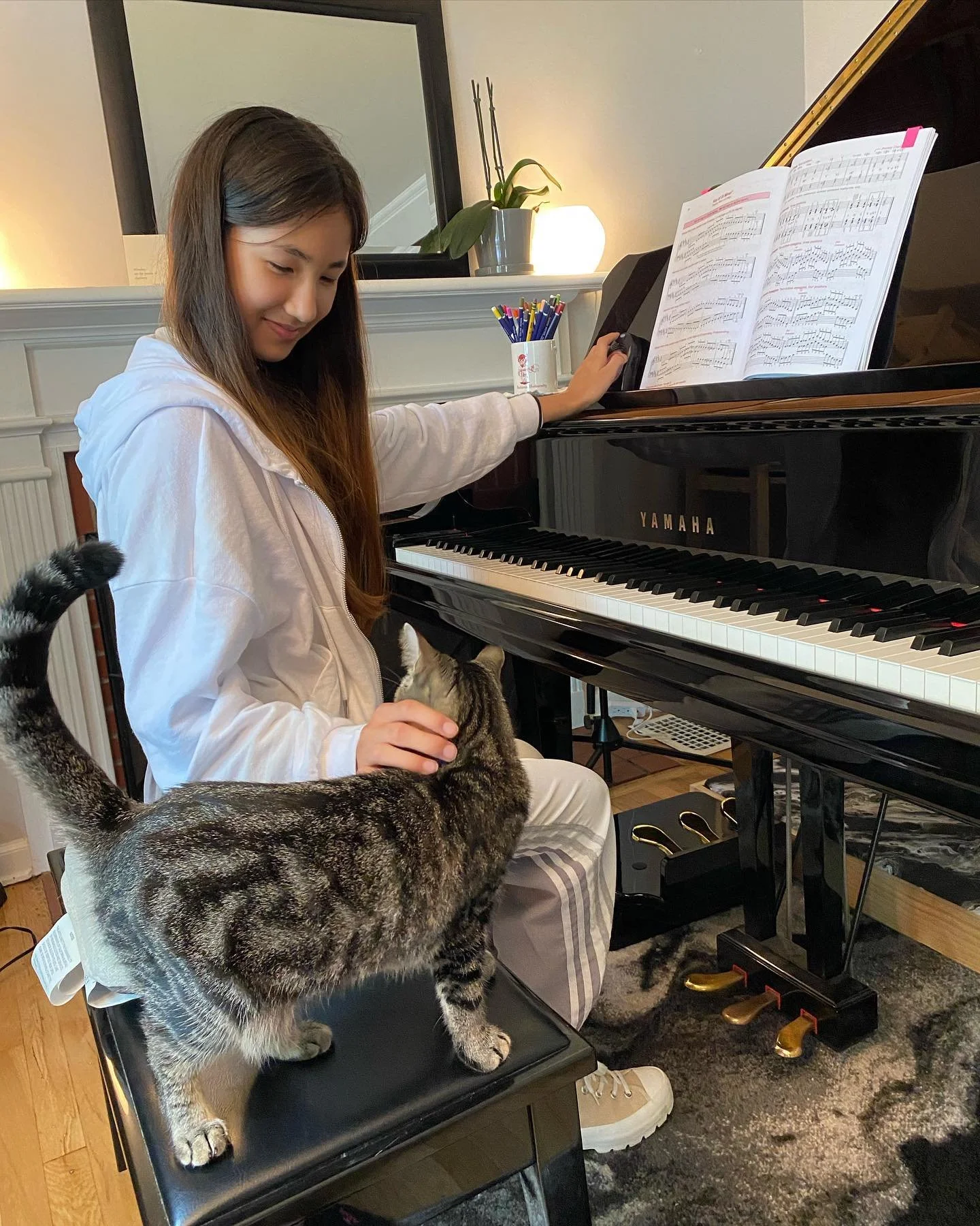 Minerva enthusiastically approves of Rebecca&rsquo;s G-sharp minor scales, arpeggios, and cadences.