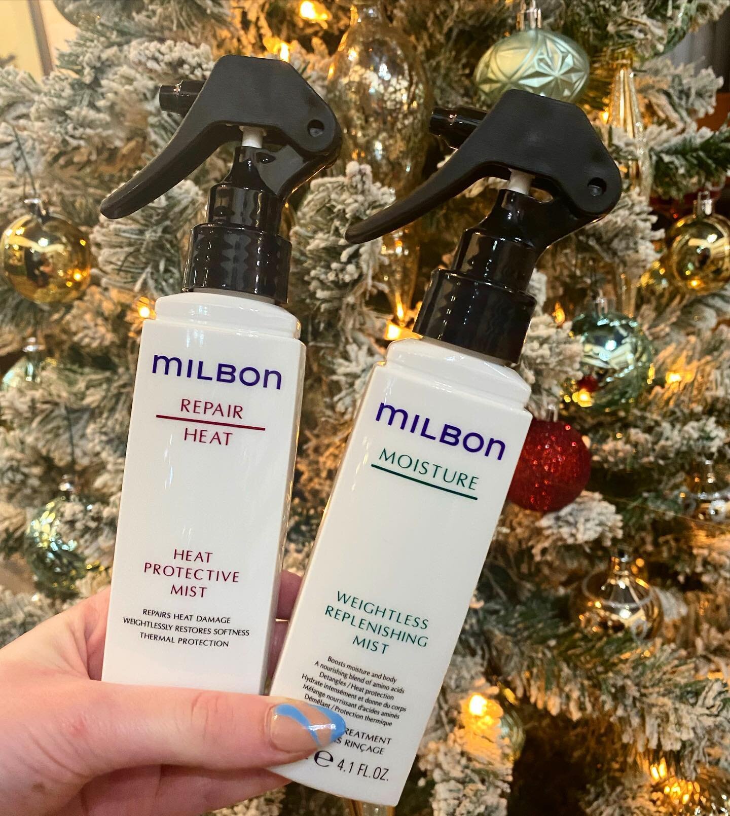 Two of Milbons must have products! Perfect for all hair types, especially when this weather seems to make everyone&rsquo;s hair feel a little extra dry. 

They also make the perfect Christmas gift 😜

#milbonusa #milbonpro #milbonhair #milbonproducts