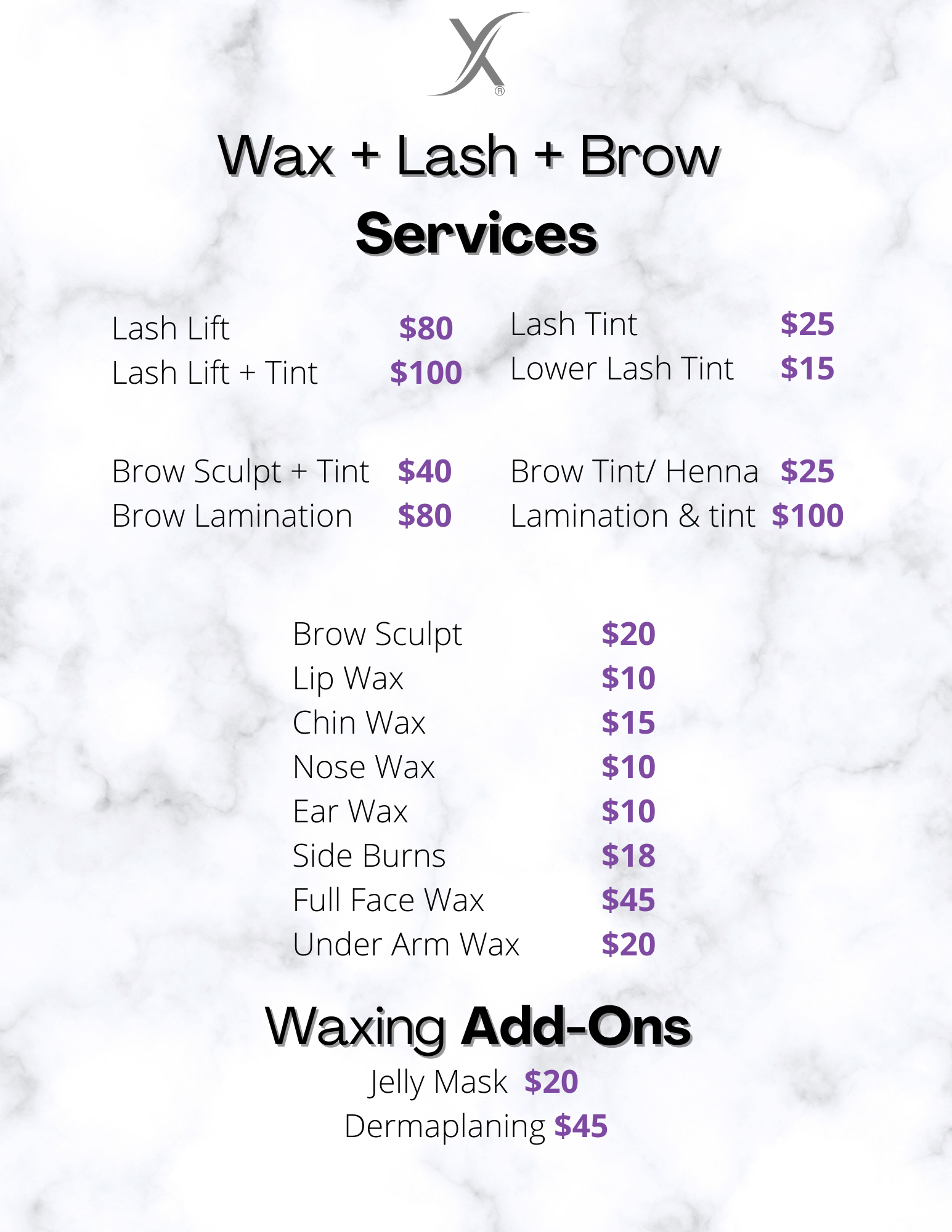 Service Menu Pricing — Extend®️ Lash & Co